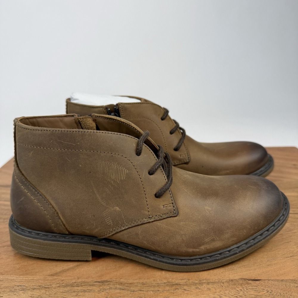 New Big Kids Johnston & Murphy Calder Chukka Nubuck Leather Boots Size 2 Y